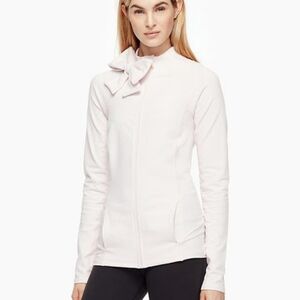 kate spade White Utility Jacket with Bow Detail
